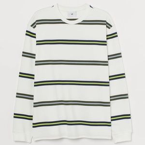 Long sleeve striped jersey shirt